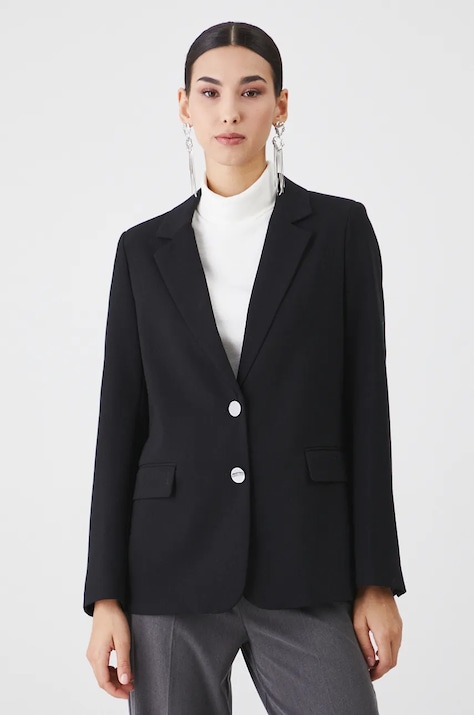 Піджак Medicine жіноча колір чорний однобортний однотонна