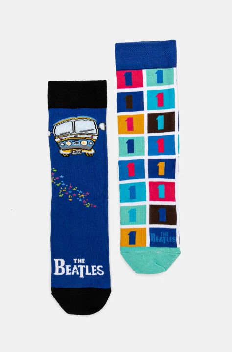 Skarpetki bawełniane damskie The Beatles (2-pack) kolor multicolor