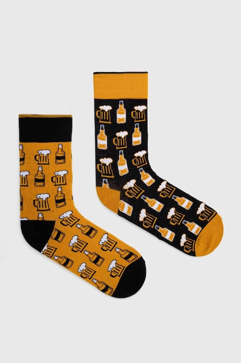 Skarpetki bawełniane męskie wzorzyste (2-pack) kolor multicolor