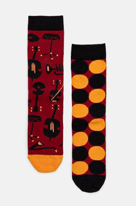 Skarpetki bawełniane męskie wzorzyste (2-pack) kolor multicolor