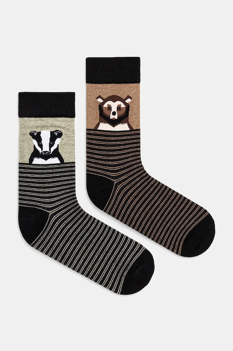 Bavlněné ponožky pánské se zvířecím motivem (2-pack) více barev