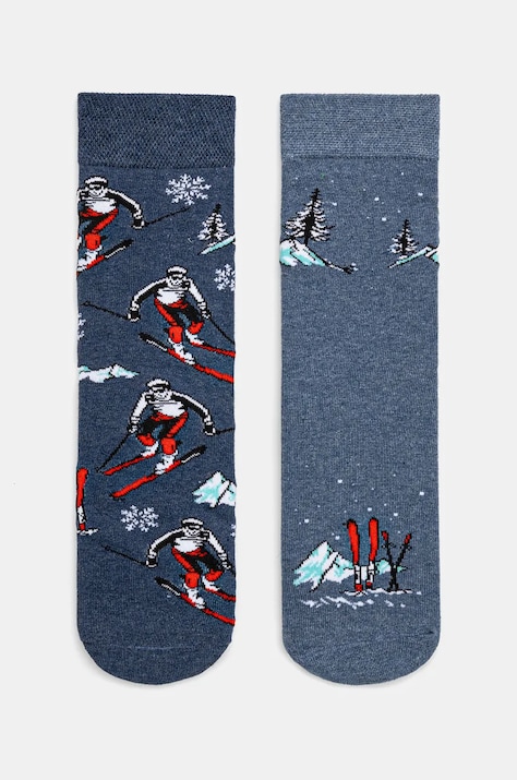 Skarpetki bawełniane męskie wzorzyste (2-pack) kolor multicolor