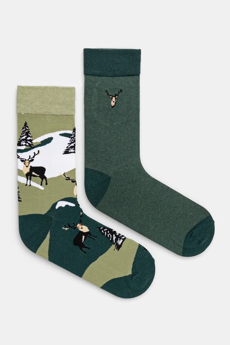 Skarpetki bawełniane męskie z motywem zwierzęcym (2-pack) kolor multicolor