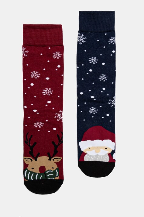 Skarpetki bawełniane męskie świąteczne (2-pack) kolor multicolor