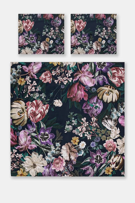 Komplet pościeli bawełnianej w kwiaty 200 x 200 cm kolor multicolor