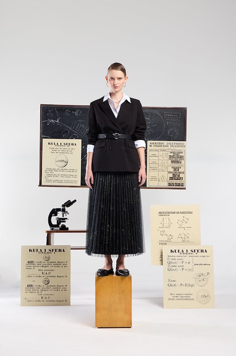 Spódnica damska midi z kolekcji Science  kolor czarny