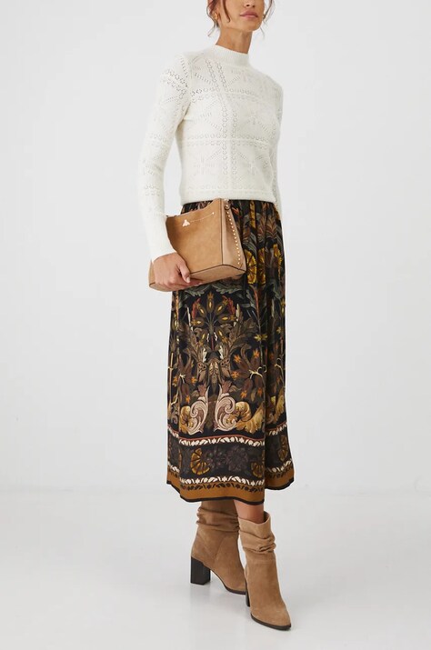 Spódnica damska maxi wzorzysta  kolor multicolor