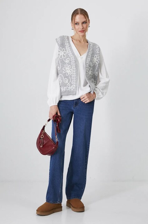 Хлопковые джинсы Medicine женские цвет синий