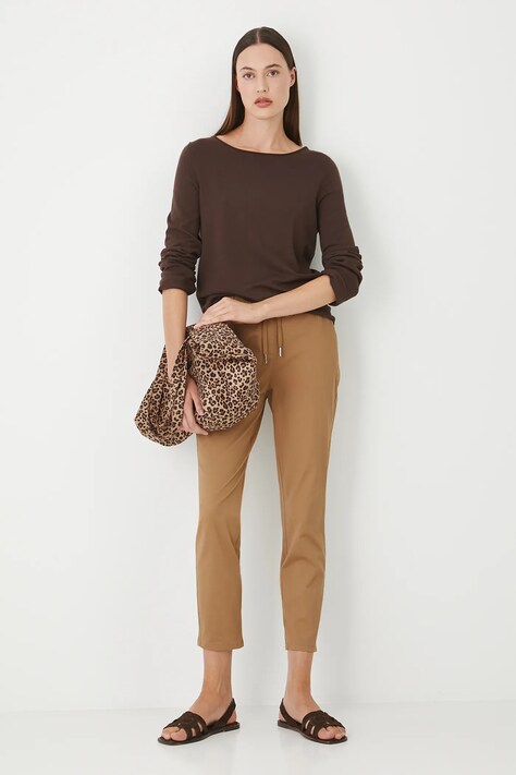 Medicine spodnie damskie kolor czarny fason chinos medium waist