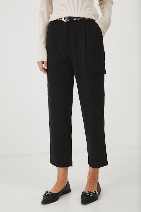Штани Medicine жіночі колір чорний широке середня посадка