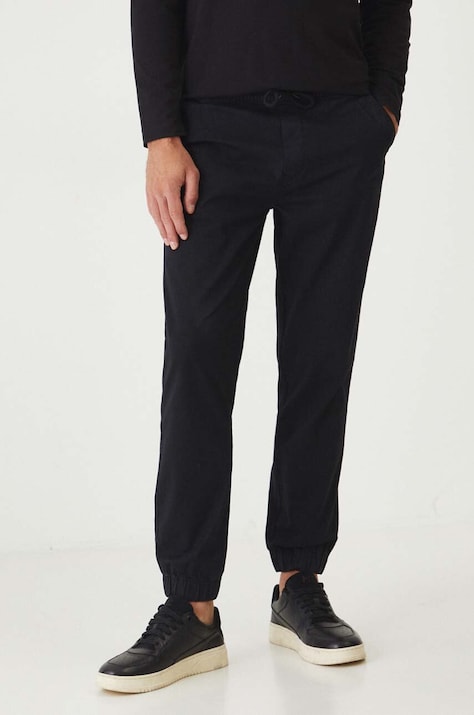 Spodnie męskie jogger gładkie kolor czarny