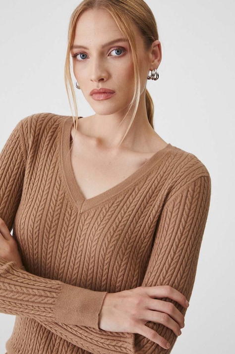 Пуловер Medicine дамски в бежово от лека материя