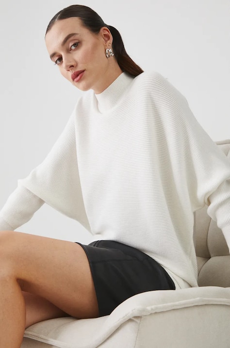 Свитер Medicine женский цвет бежевый лёгкий с полугольфом