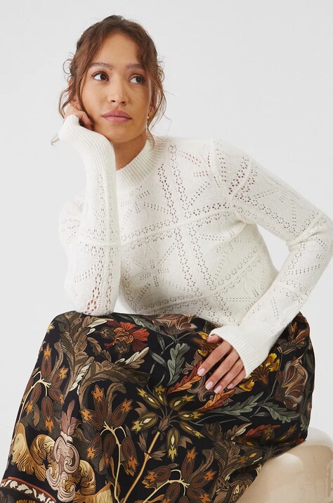 Svetr dámský ažurový béžová barva