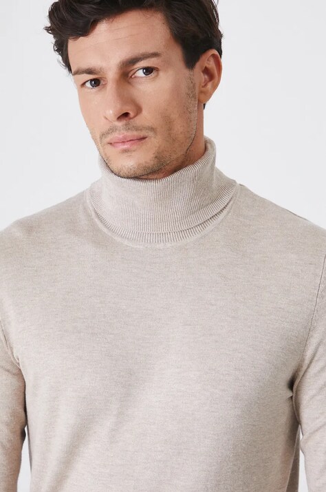 Пуловер Medicine мъжки в бежово от лека материя