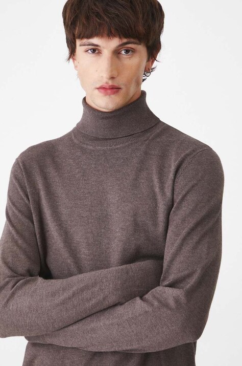 Пуловер Medicine мъжки в кафяво от лека материя