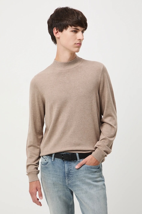 Sweter męski melanżowy kolor beżowy