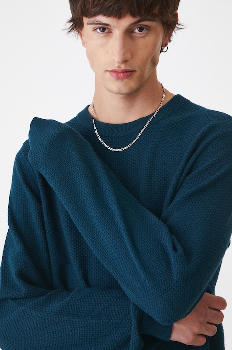 Хлопковый свитер Medicine цвет бирюзовый лёгкий