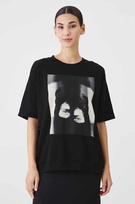 Medicine t-shirt in cotone donna colore nero