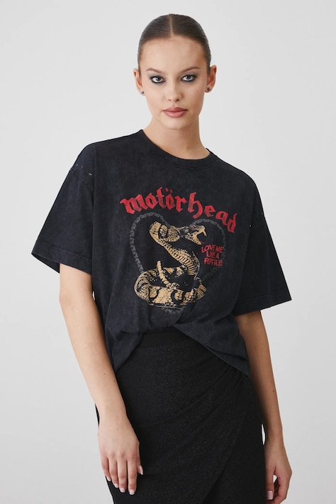 T-shirt bawełniany damski Motörhead  kolor szary