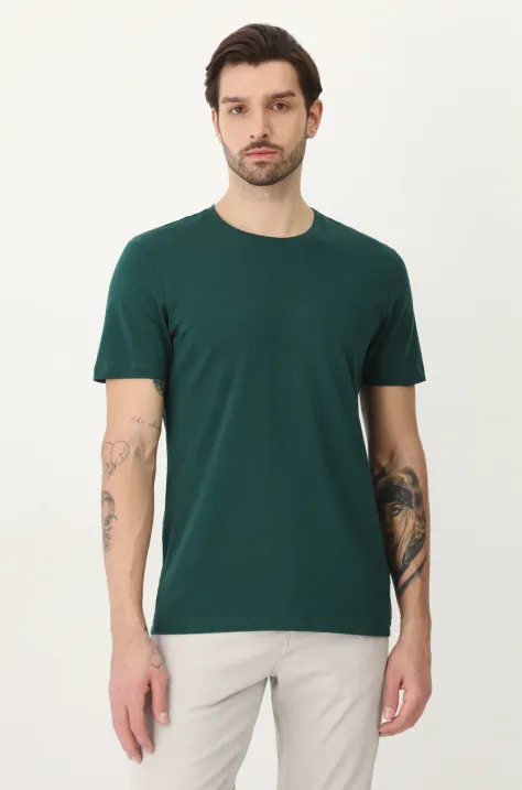 Medicine tricou barbati, culoarea verde, neted