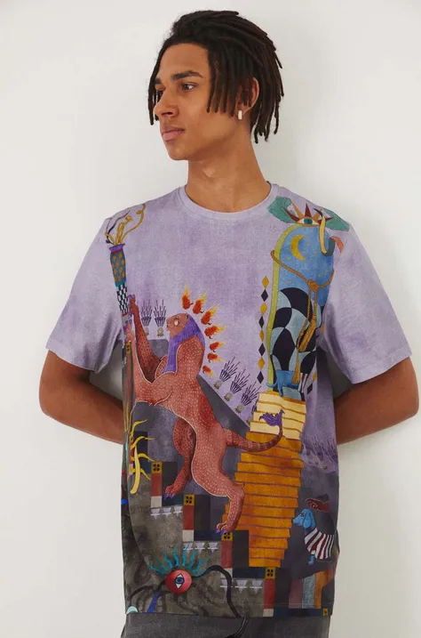 Bavlněné tričko pánské se vzorem více barev