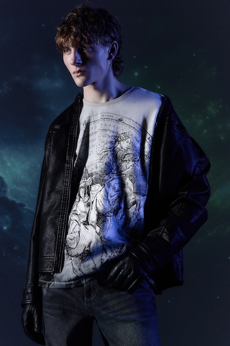 Bavlněné tričko z kolekce Zvěrokruh - Střelec šedá barva