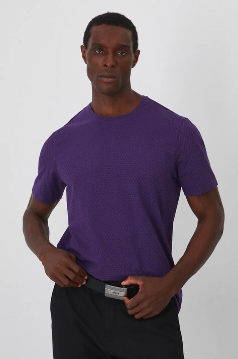 Medicine tricou barbati, culoarea violet, neted