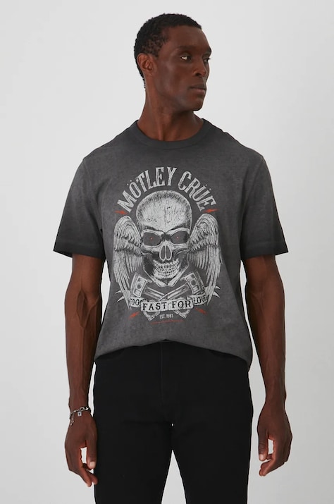 Medicine tricou din bumbac barbati, culoarea gri, cu imprimeu