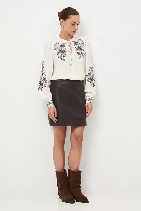 Блуза Medicine дамска в бежово с апликация