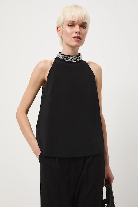 Medicine bluzka damska kolor czarny z aplikacją