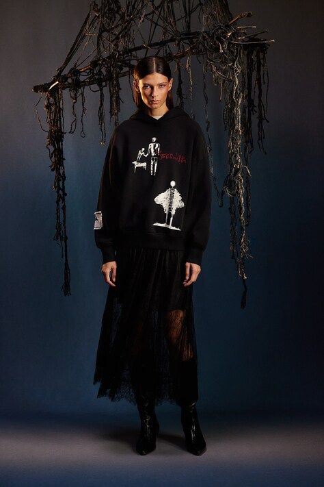 Bluza damska z kolekcji Zdzisław Beksiński x Medicine kolor czarny RW25-BLDA50