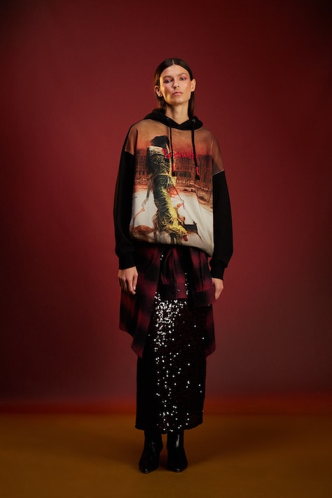 Bluza damska z kolekcji Zdzisław Beksiński x Medicine kolor czarny RW25-BLDA51