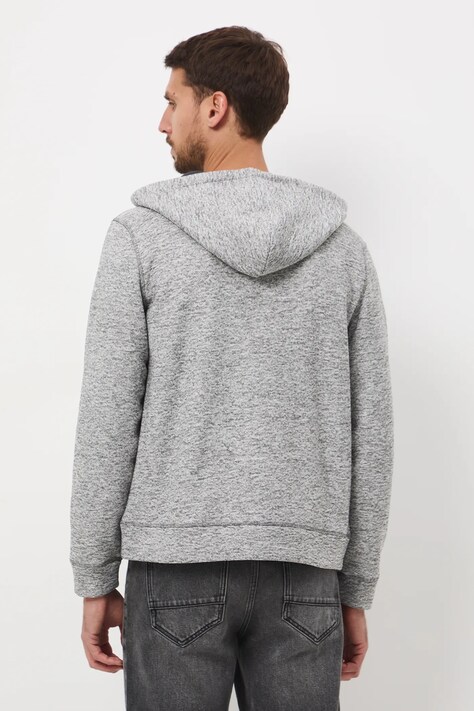 Medicine bluza męska kolor szary z kapturem melanżowa