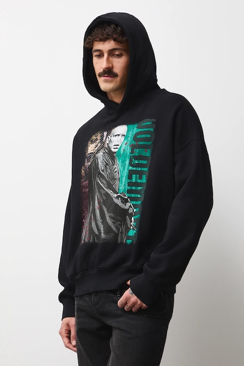 Medicine felpa uomo colore nero con cappuccio