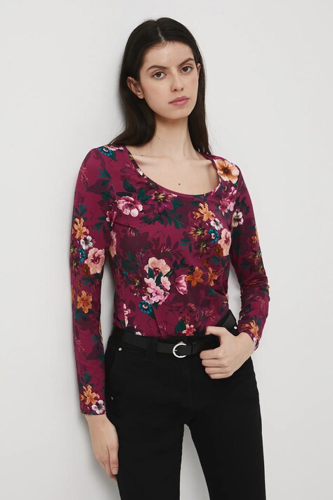 Medicine longsleeve damski kolor fioletowy