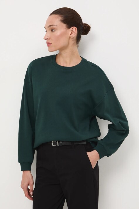 Medicine longsleeve bawełniany damski kolor zielony