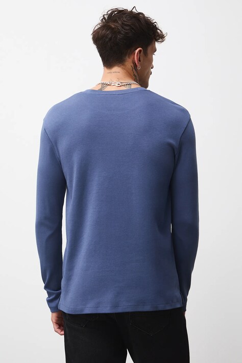 Medicine longsleeve męski kolor granatowy z nadrukiem