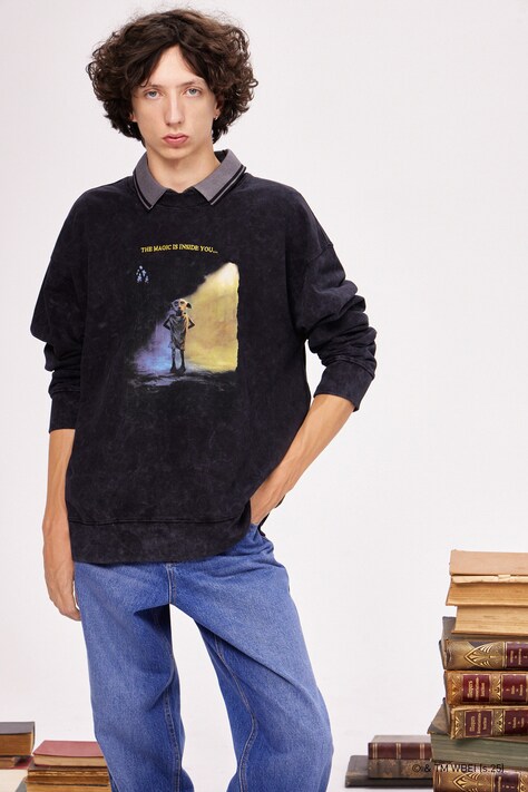 Medicine longsleeve bawełniany męski kolor czarny