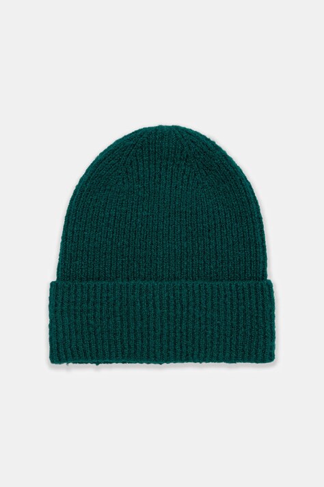Czapka damska beanie prążkowana kolor zielony RW25-CDD051