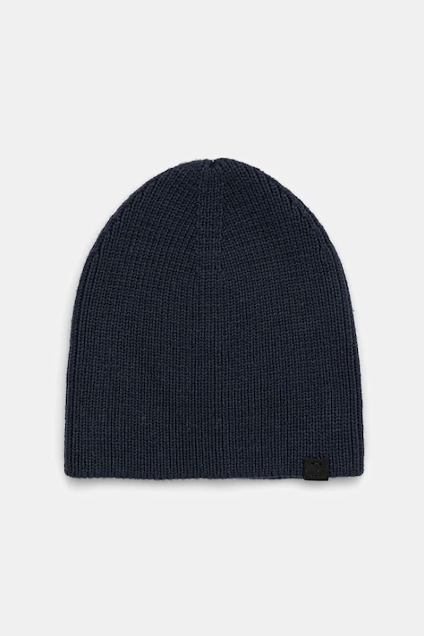 Medicine czapka męska kolor granatowy z cienkiej dzianiny