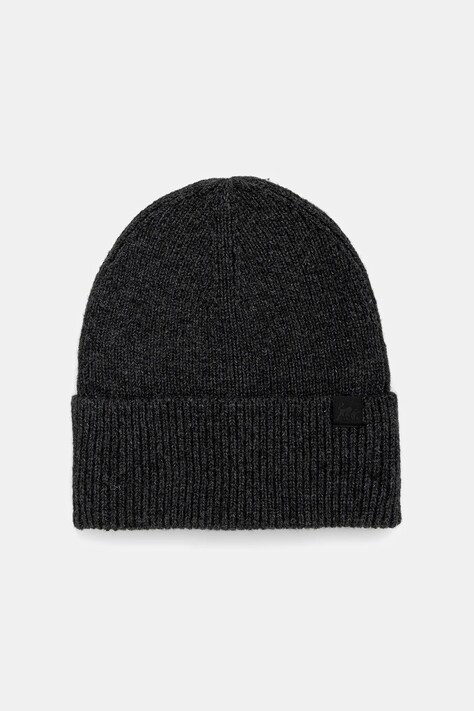 Czapka beanie prążkowana kolor szary RW25-CDM071