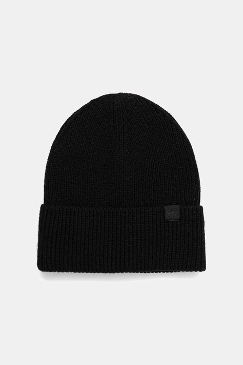 Czapka beanie prążkowana kolor czarny RW25-CDM071