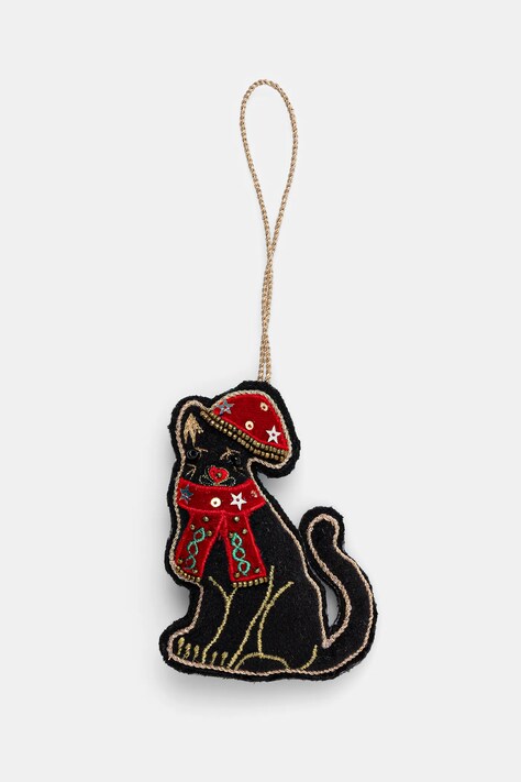 Ozdoba choinkowa handmade - świąteczny kotek kolor multicolor RW25-DEU804