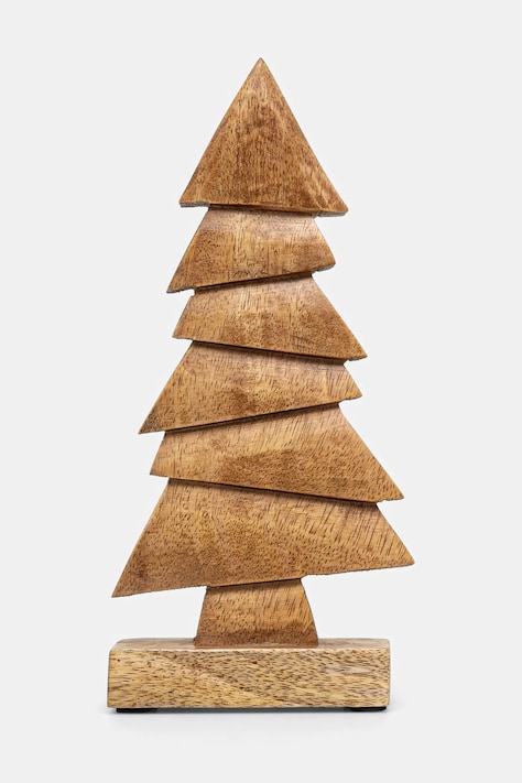 Dekoracja stojąca drewniana - choinka 24 cm kolor brązowy RW25-DEU832