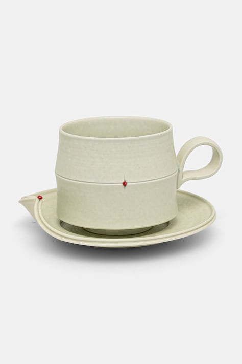 Medicine filiżanka ze spodkiem kolor zielony