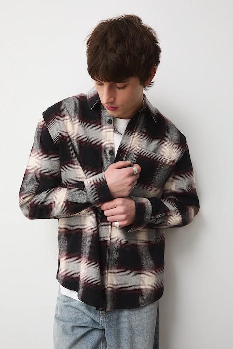 Bavlněná košile Medicine pánská, hnědá barva