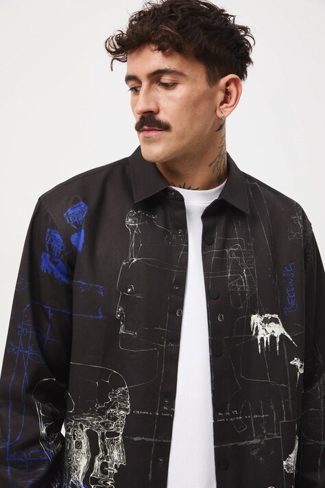 Πουκάμισο Medicine χρώμα: μαύρο