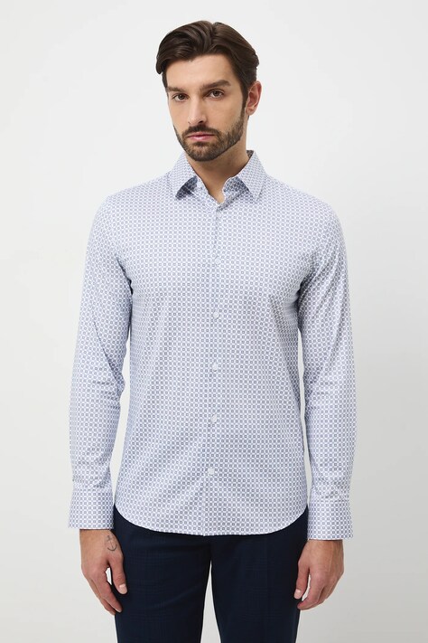 Medicine koszula męska kolor multicolor slim z kołnierzykiem klasycznym