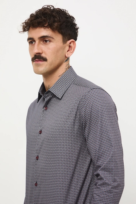 Medicine koszula bawełniana męska kolor multicolor slim z kołnierzykiem klasycznym